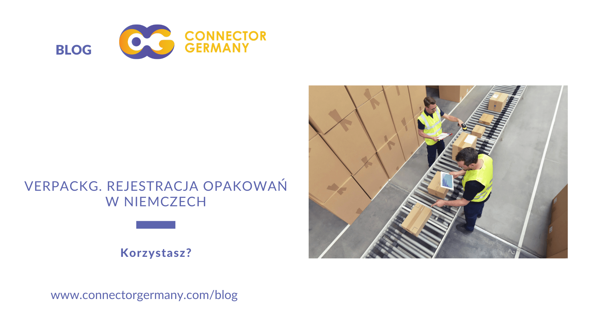 VerpackG Rejestracja opakowań w Niemczech Connector Germany